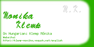 monika klemp business card